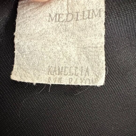 90s Vintage Kamellia by Desire Black Silk Blend Velvet Long Sleeve Mini Dress - Picture 11 of 11